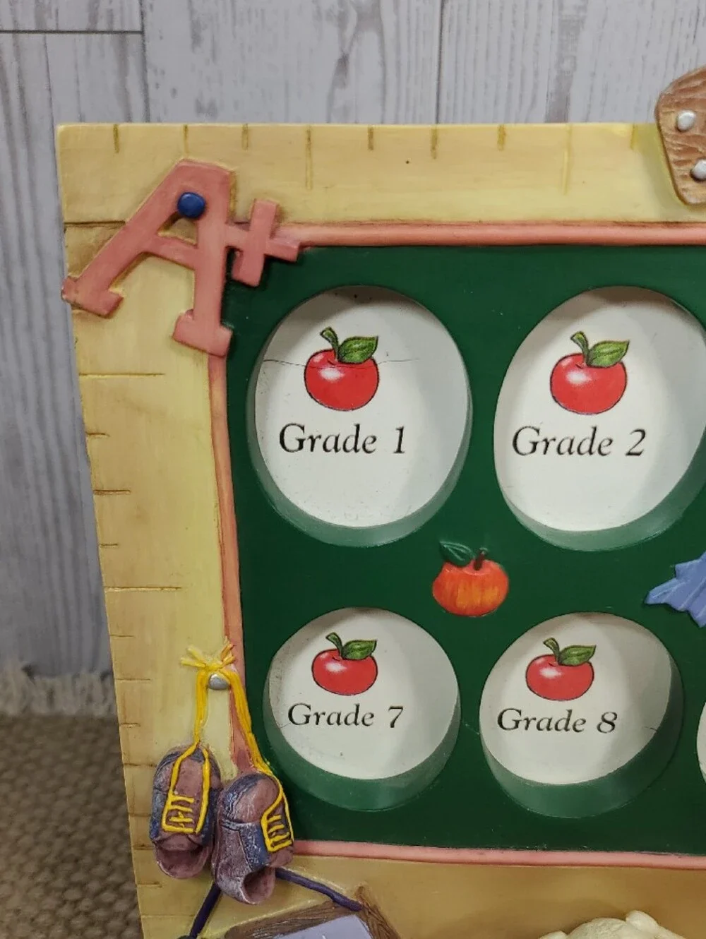 School Days Picture Frame Bear and Bunny Grades 1-12